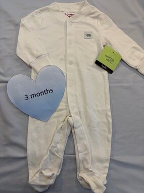 Emma & Jack - Cream Baby Footie/Sleeper/Romper